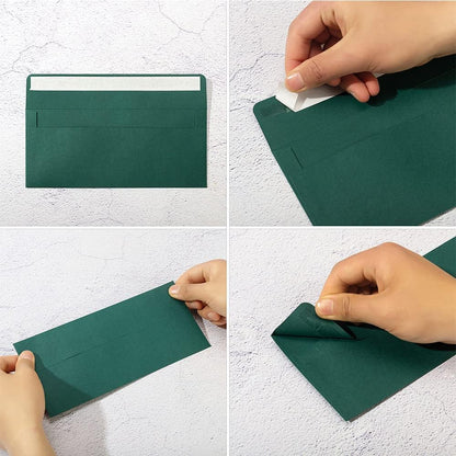 100 Pack Colorful #10 Business Envelopes Self Seal Standard Envelopes for Office Checks, Business, Letter Mailing Invoices, 4.13 x 9.49 Inches (Brown)