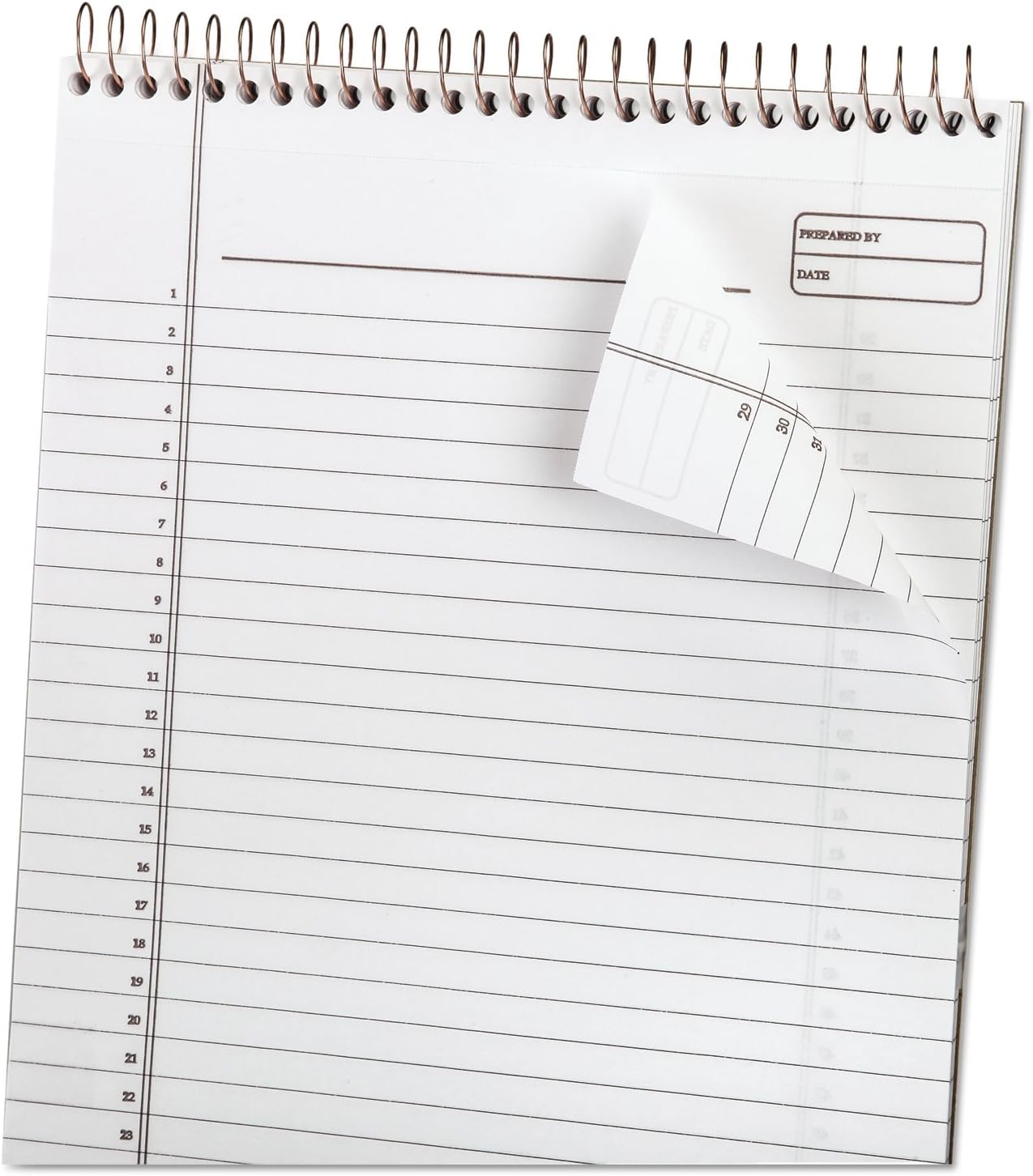 Ampad Gold Fibre Classic, Wirebound Planner Pad, Size 8-1/2 x 11-3/4, Red Cover, Legal Ruling , 70 Sheets per Pad (20-811),White