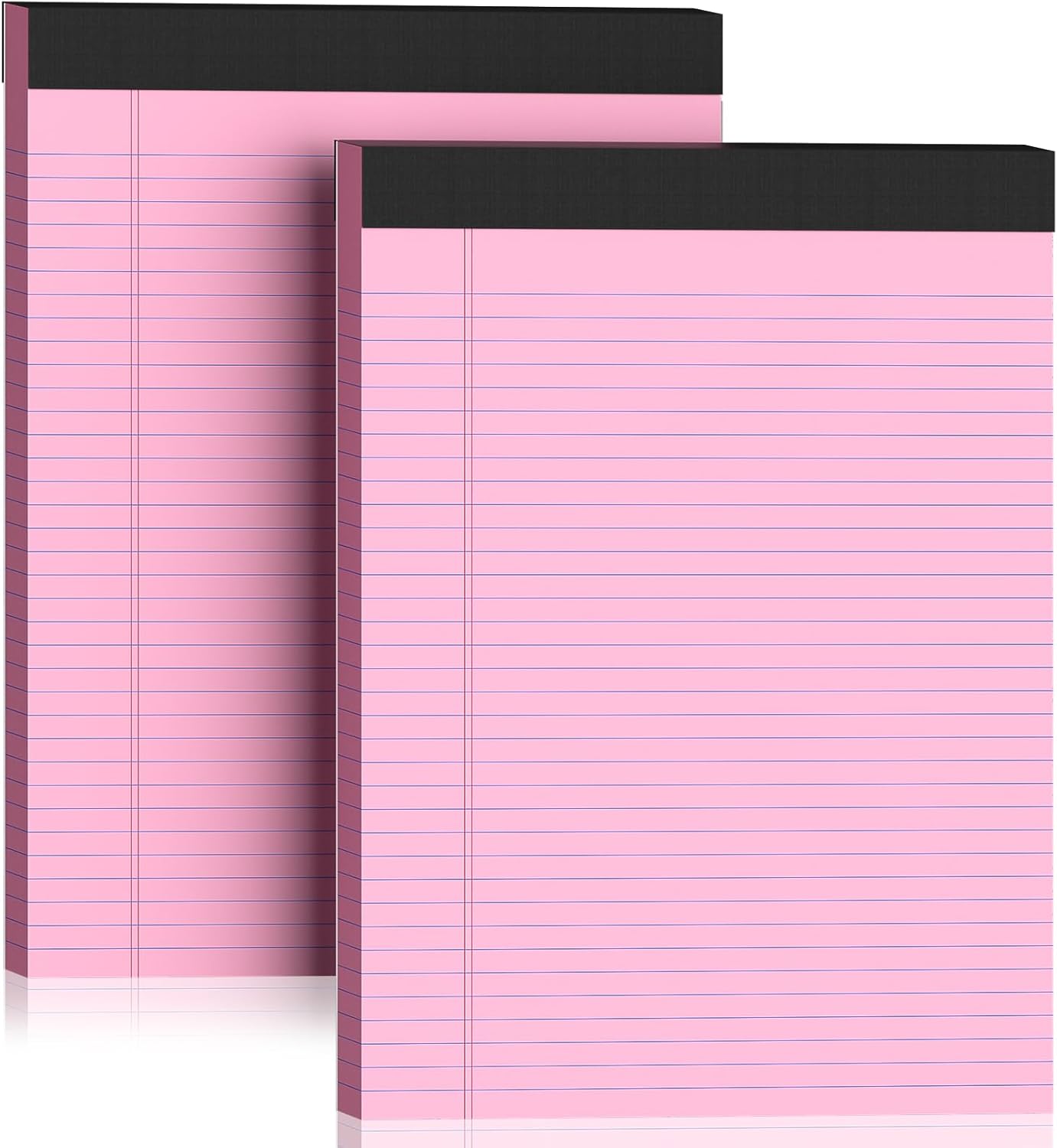 2 Pack Legal Pads 8.5 x 11 College Ruled 100 Sheets Purple Note Pads 8.5" x 11" Lined Paper Chipboard-Backed Notepad with Micro-Perforated Notebook Paper for Office & School Supplies 50 Sheets/Pad