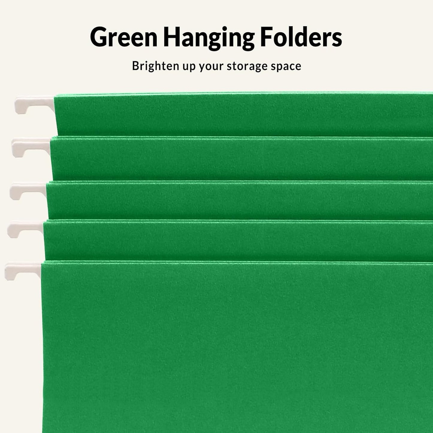 SUNEE Hanging File Folders, 25 Pack Letter Size Hanging File Folders with 1/5-Cut Tabs, Ideal for Home and Office Organization and Papers Classification,Yellow