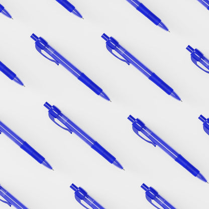 deegtran Pens Bulk, 30 Pack No Bleed Black Ink Click Pens with Soft Grip, Wholesale Retractable Ballpoint Pens for Office School, Medium Point Smooth 1.0MM