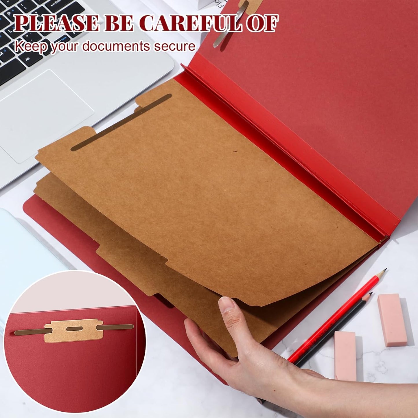 Skyygemm 12 Pcs Classification Folders Letter Size Bulk - 2 Dividers Pressboard File Folder with 3. 5 Inch Expansion, 2 Prongs Fastener, Heavy Duty Office File Organizer for Teacher Medical (Hot Pink)