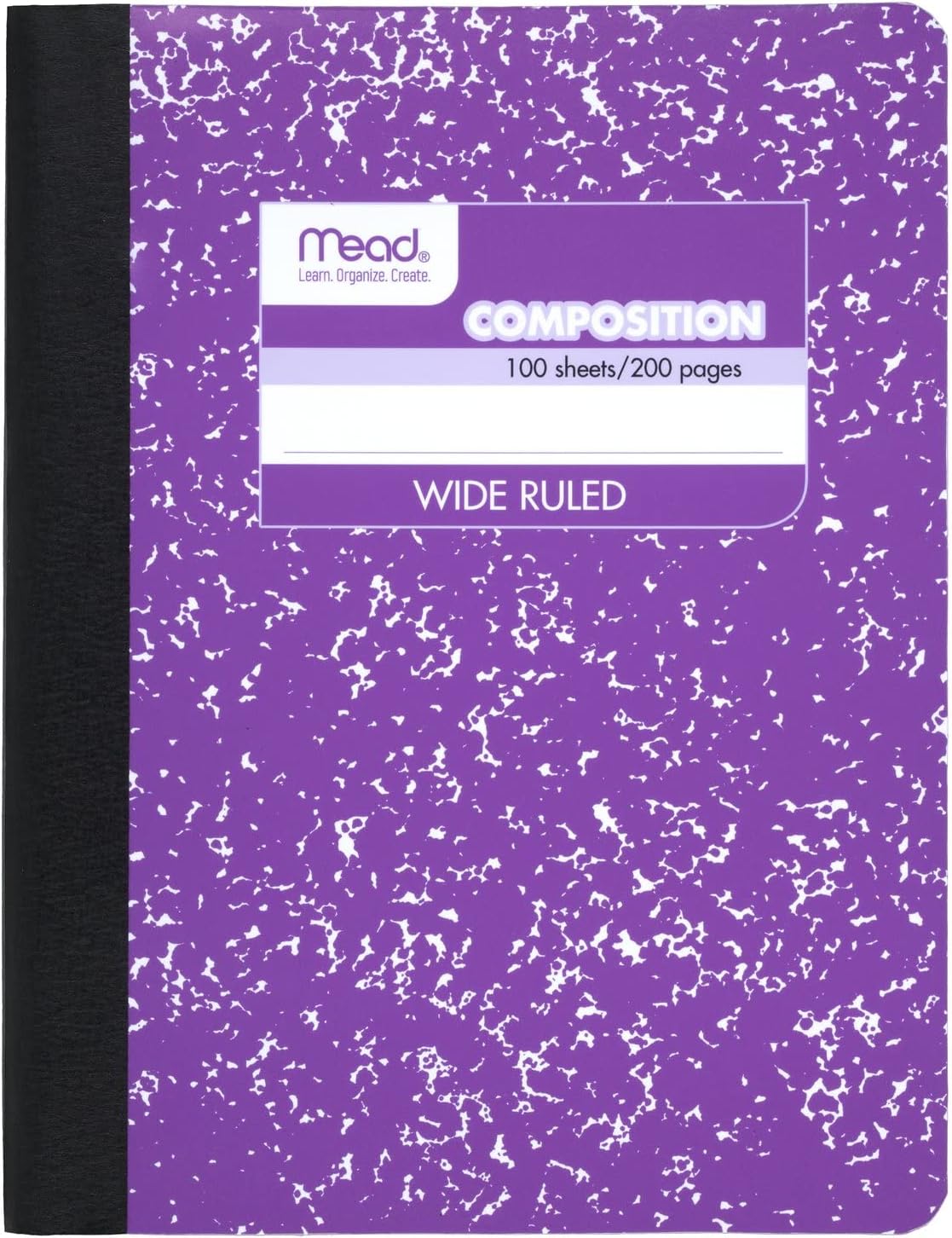 Mead Composition Notebook, 12 Pack, Wide Ruled Paper, 7-1/2" x 9-3/4", 100 Sheets per Comp Book, Colors Will Vary (963759)