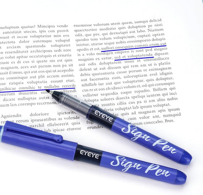 EYEYE Sign Pens 9 Pack (Black Blue Red Green)- 1.0mm Nib Tip - 0.6mm Line, Liquid Ink Sign Pen Smooth Writing - Fineliner Marker Pens Quick Drying