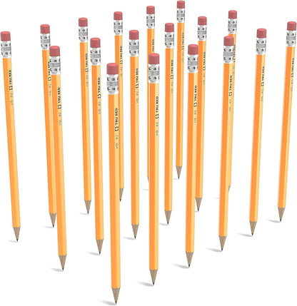 STAPLES Wooden Pencils, #2 Lead, Pre‑Sharpened, Yellow, 72 Pack – Classic Hex Pencils for School, Testing & Office Use