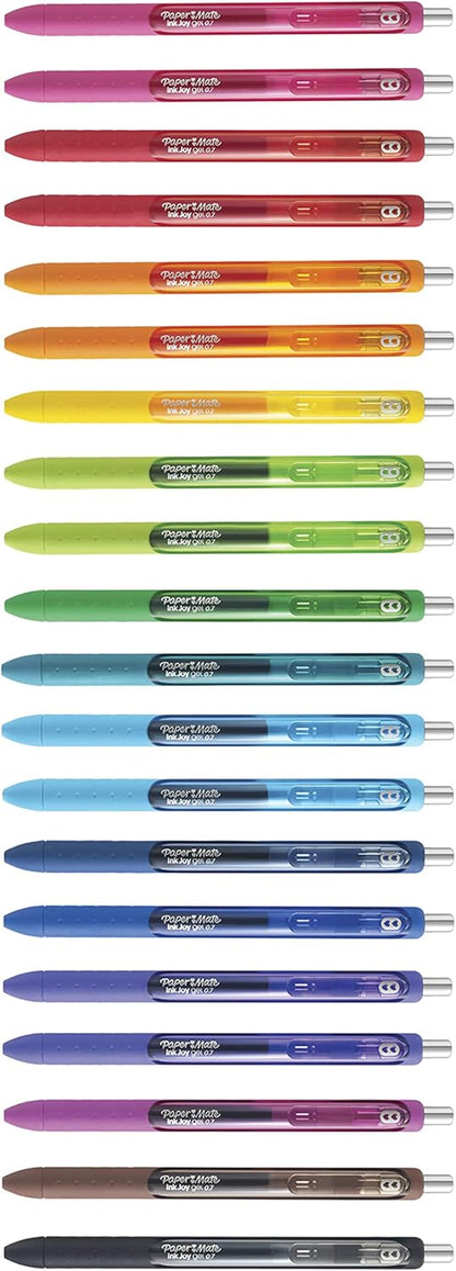 Paper Mate InkJoy Gel Pens, Medium Point (0.7mm), 20 Count - Back to School Supplies, Teacher Essentials, Journaling, Writing, Note-Taking