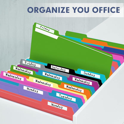 File Folder, PANDRI 220 Pack File Folder, 1/3 Cut Tab, Letter Size, Filing Folder for Office School Business, Manila