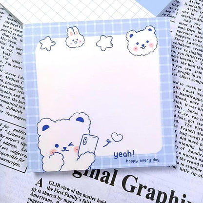 4 Pack Cute Sticky Notes Kawaii Sticky Notes Memo Pad 3.1x3.1 Inches Self-Stick Note Pads Colorful Fruit Sticky Note Pads for Girls DIY Office Home School (320 Sheets), 4 Pads 80 Sheets/Pad