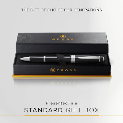 Cross Bailey Light Polished Blue Resin Rollerball Pen - Professional Pen for Effortless Writing - Journaling, Note-Taking & More - Black Ink - Easy Handling - Includes Gift Box
