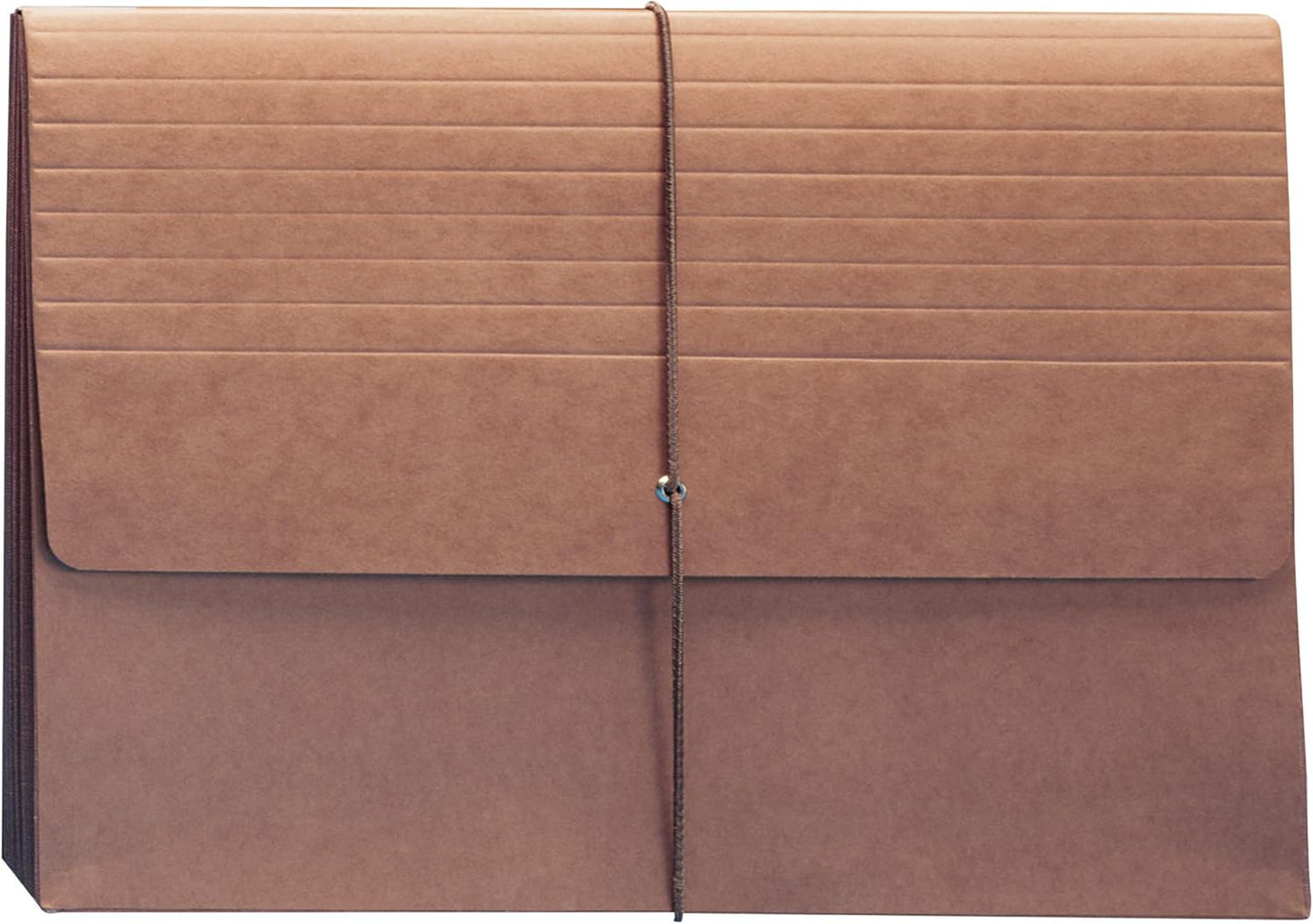 Smead Expanding File Wallet, Flap and Cord Closure, 5-1/4" Expansion, Extra Wide Letter Size, Redrope, 10 per Box (71186)