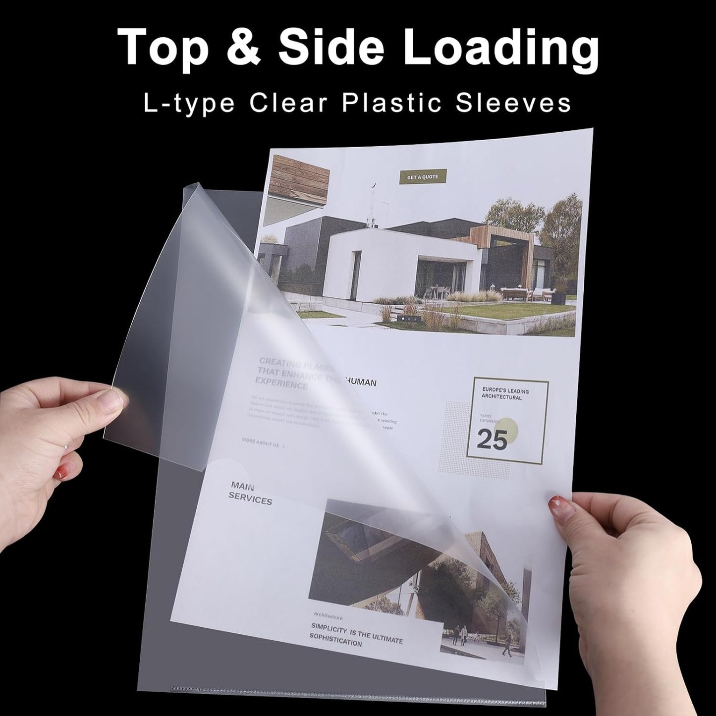 15 Pack Clear Document Folder, 12" x 17" Plastic Folders Sleeves, L-Type Documents Project Pockets, Transparent Paper Poly Jacket Sleeves Holder