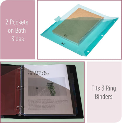 Mr. Pen- Binder Dividers with Pockets and Tabs, 1 Set, 8 Tabs/Set, Colorful, 3 Ring Binder Dividers with Tabs and Pockets on Both Sides
