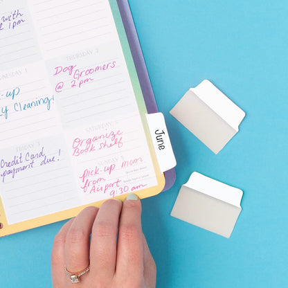 Avery Multiuse Ultra Tabs, 2" x 1.5", 2-Side Writable, Assorted Pastel Dots, 24 Repositionable Tabs (74773)