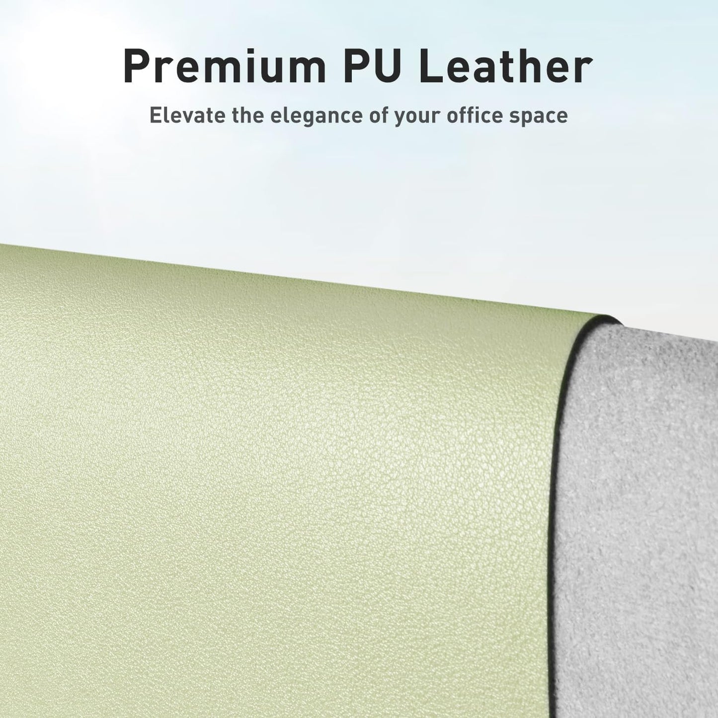 Aothia Non-Slip Waterproof PU Leather Desk Pad Protector for Mouse, Writing Desk, Office, Home, Laptop Blotter, 23.6" x 13.7", Black - Colors A
