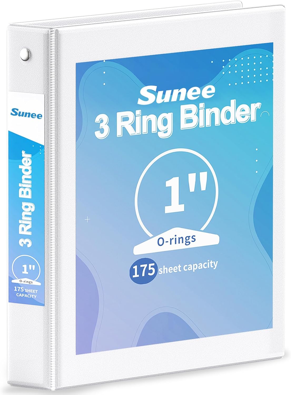 SUNEE 3 Ring Binder 3 Inch 1 Pack, Clear View Binder Three Ring PVC-Free (Fit 8.5x11 Inches) for School or Office Supplies, Pink