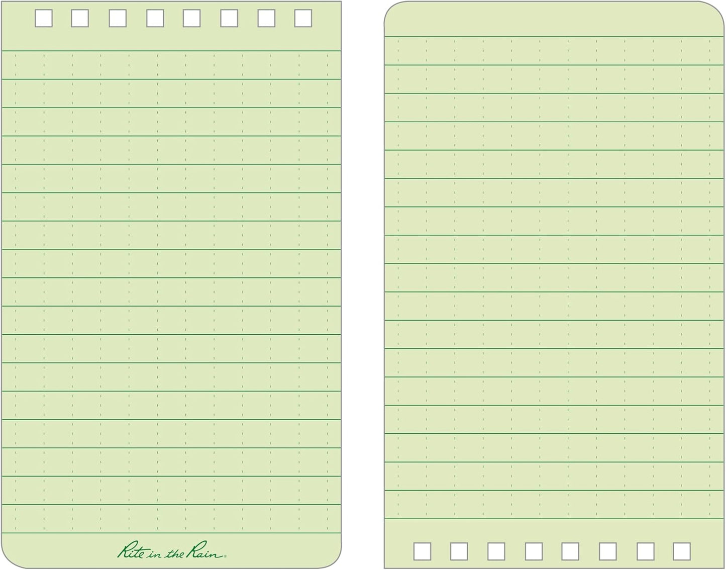 Rite in the Rain Weatherproof Top Spiral Notebook, 3" x 5", Black Cover, Universal Pattern, 3 Pack (No. 735-3X)