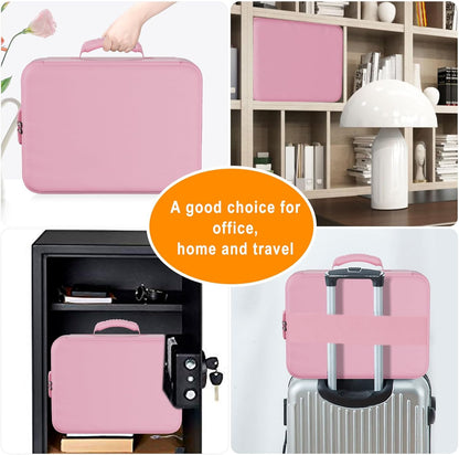 DocSafe 5200°F Document Organizer with Lock, Upgraded Heat Insulated Fireproof＆Water-Resistant Box 8 Layers File Organizer, Portable Home Travel Safe Storage for Important Documents and More