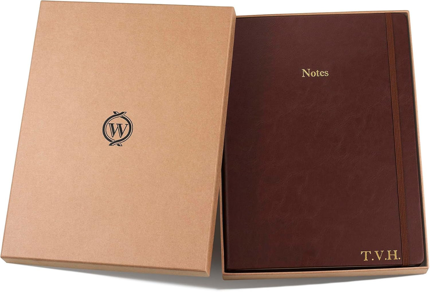 Wykeham's Executive Notebook – 8.5" x 12" – Customization Available (Personalized Black – Lined)