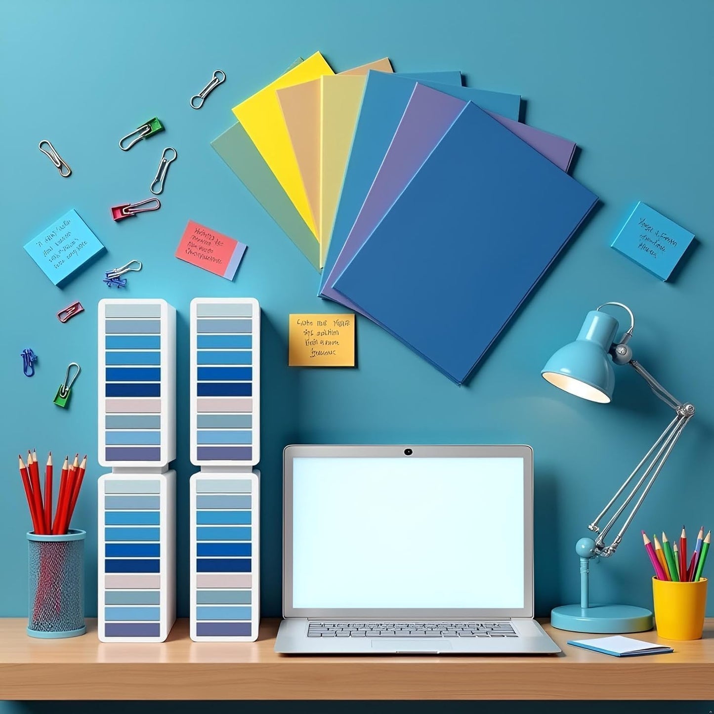 800 Pcs Blue Sticky Index Tabs, Page Markers Notes Tabs Writable and Repositionable Book Flags Tabs Strip Index Tabs Self-Stick Note Pads for Page Marking Classify File