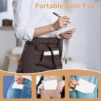 Hoiny Note Pads 5.5x8.5 In, 10 Pack Blank Server Notepad, 50 Sheets Per Scratch Memo Pads for Grocery Shopping To Do Lists, Small White Paper for Writing Quick Notes Work Home Office