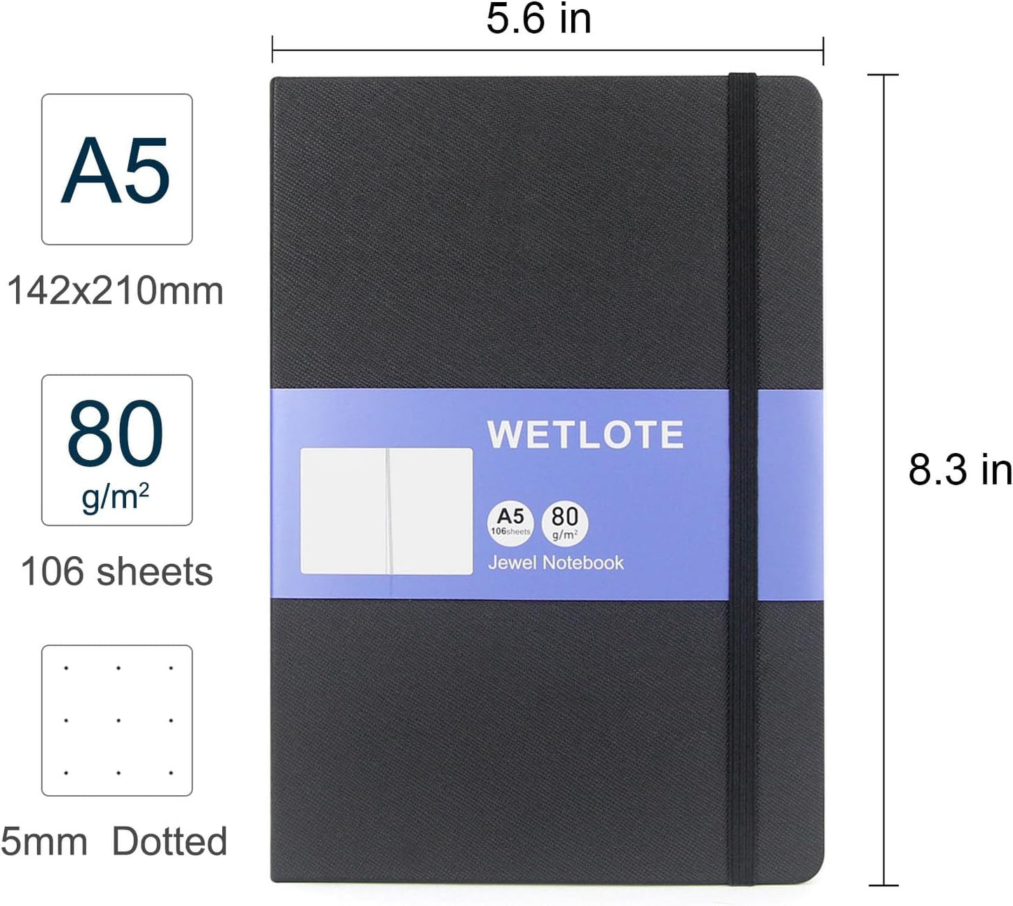 Line Hardcopy Notebook - 5"x8"- Sourced from sustainable and excellent quality paper, minimalist, natural, portable and flexible design, suitable for office, school(red)