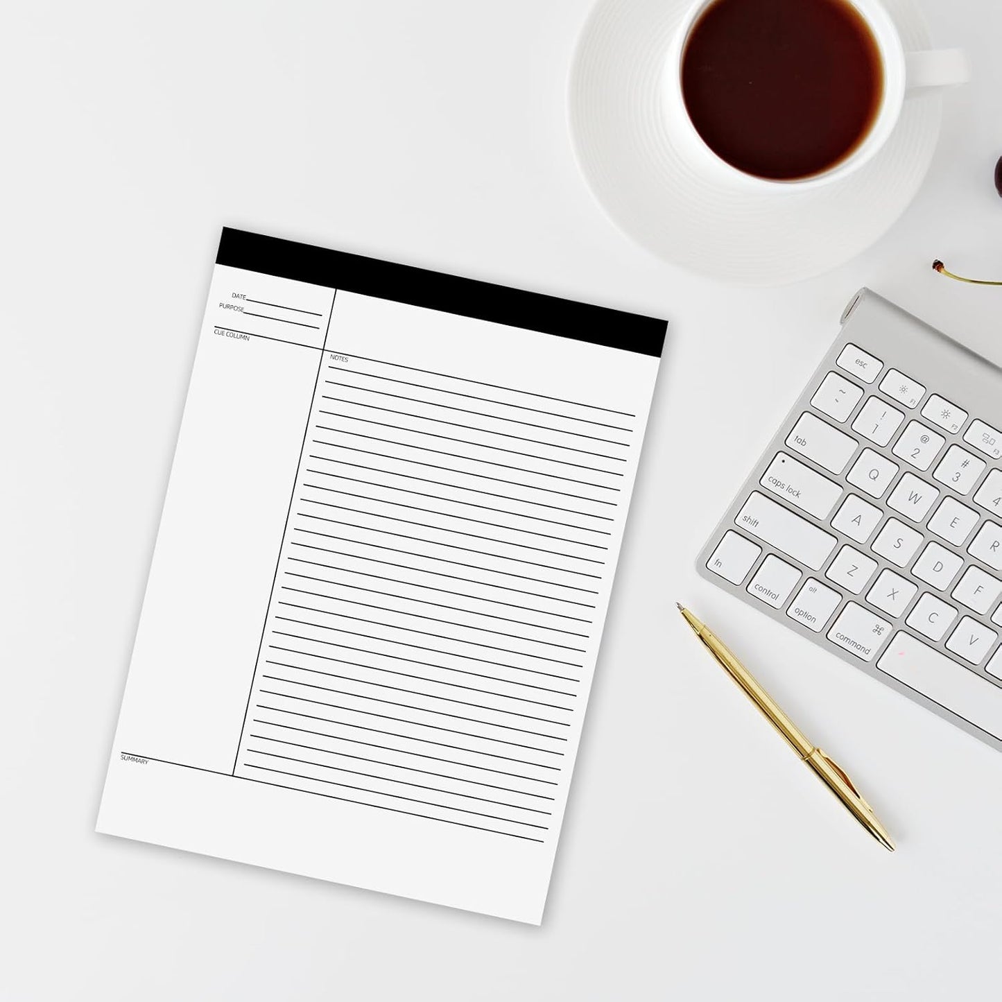 6 Pack Legal Pads 8.5" x 11" Note Pads with Date on Top, 50 Sheets Lined Paper Writing Pads, Narrow Ruled White Notepad Notebook for Office Business School College Supplies