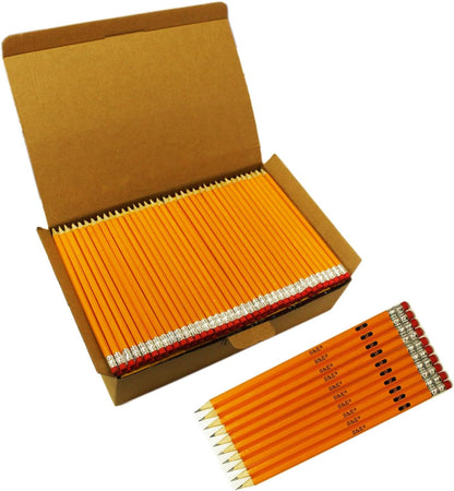 S & E TEACHER'S EDITION 432Pcs Pencils & Erasers Tops Set, 288 Pcs Pre-sharpened pencils No. 2, with 144Pcs Eraser Caps, #2 HB pencil sharpened, Back to school, 432Pcs/box.