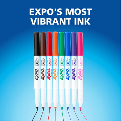EXPO Dry Erase Markers, Low Odor Ink, Black, Ultra Fine Tip, 4 Count