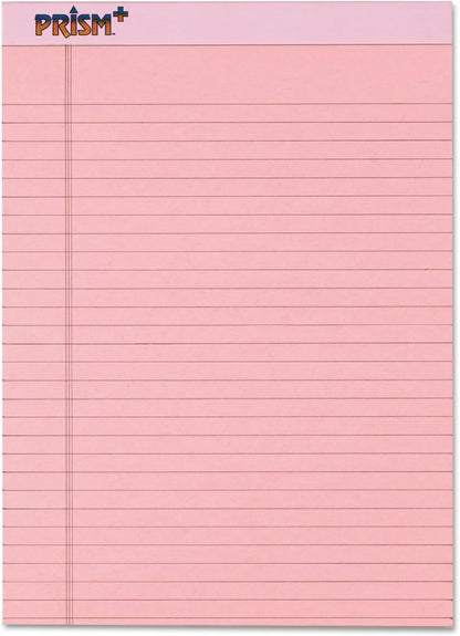 Tops Prism Writing Pads, 8-1/2" x 11-3/4", Legal Rule, Gray, Perforated, 50 Sheets, 12 Pack (63160)