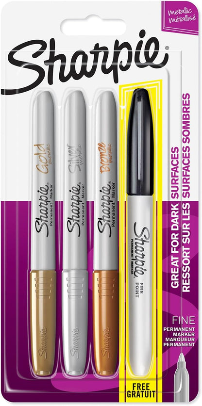 Sharpie Metallic Permanent Markers | Fine Point for Bold Details | Gold | 1 Marker Pen