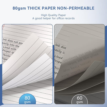 Nichela 5" x 8" Note Pads 12 Pack of Legal Pads 30 Sheets Notepad College Ruled Small Writing Pads Perforated Pages Paper Pads 80GSM Heavyweight Paper Note Pads for Home, Office, or School