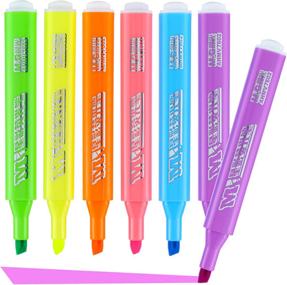 M&G 6-Pack Highlighters, Multicolor Quick-Dry No-Bleed Ink, Soft Chisel Tip Highlighters for Office Documents, Journaling, and Planners