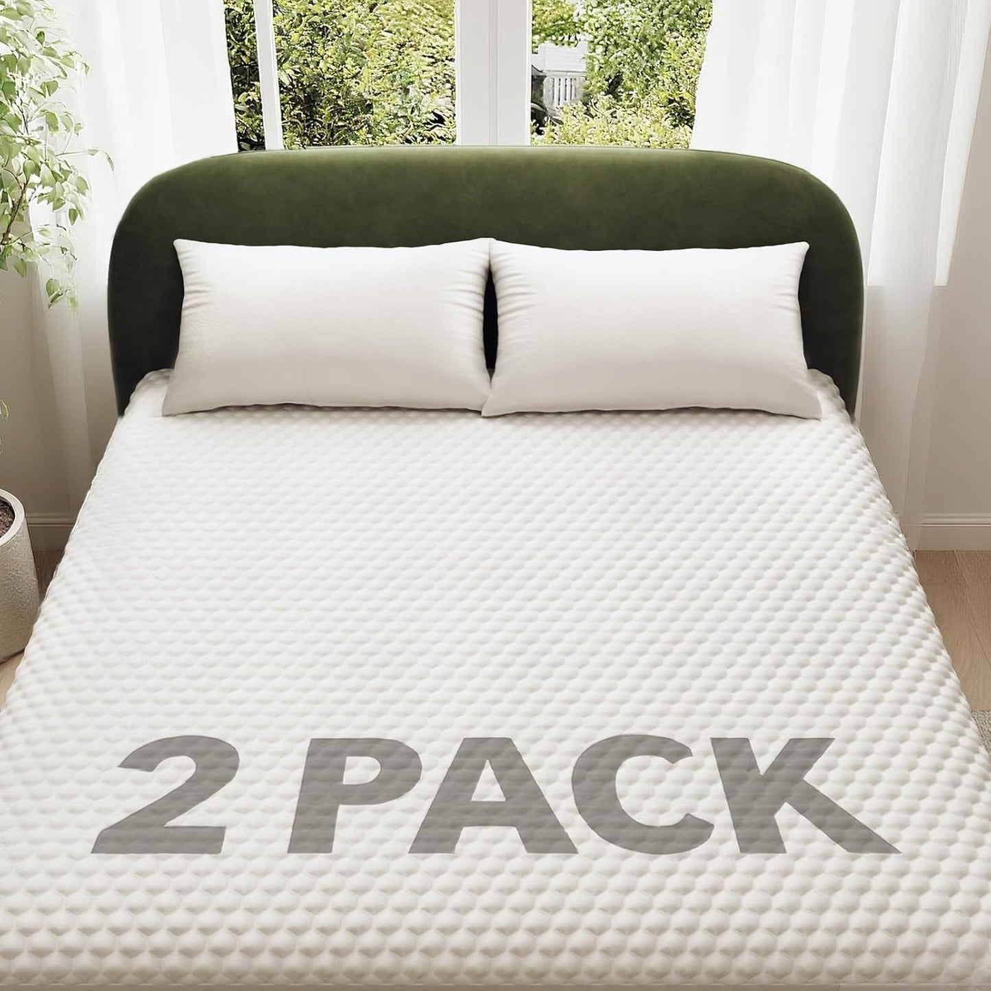 OhGeni 100% Waterproof Queen Size Mattress Protector,Soft Mattress Pad, Cooling Breathable Fitted Sheets,Washable Bed Cover,Non-Slip Deep Pocket,Noiseless for Bedroom
