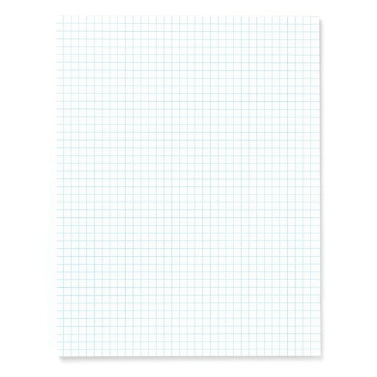 Office Depot Quadrille Pads, 4 x 4 Squares/Inch, 25 Sheets, White, Pack Of 6, 99476