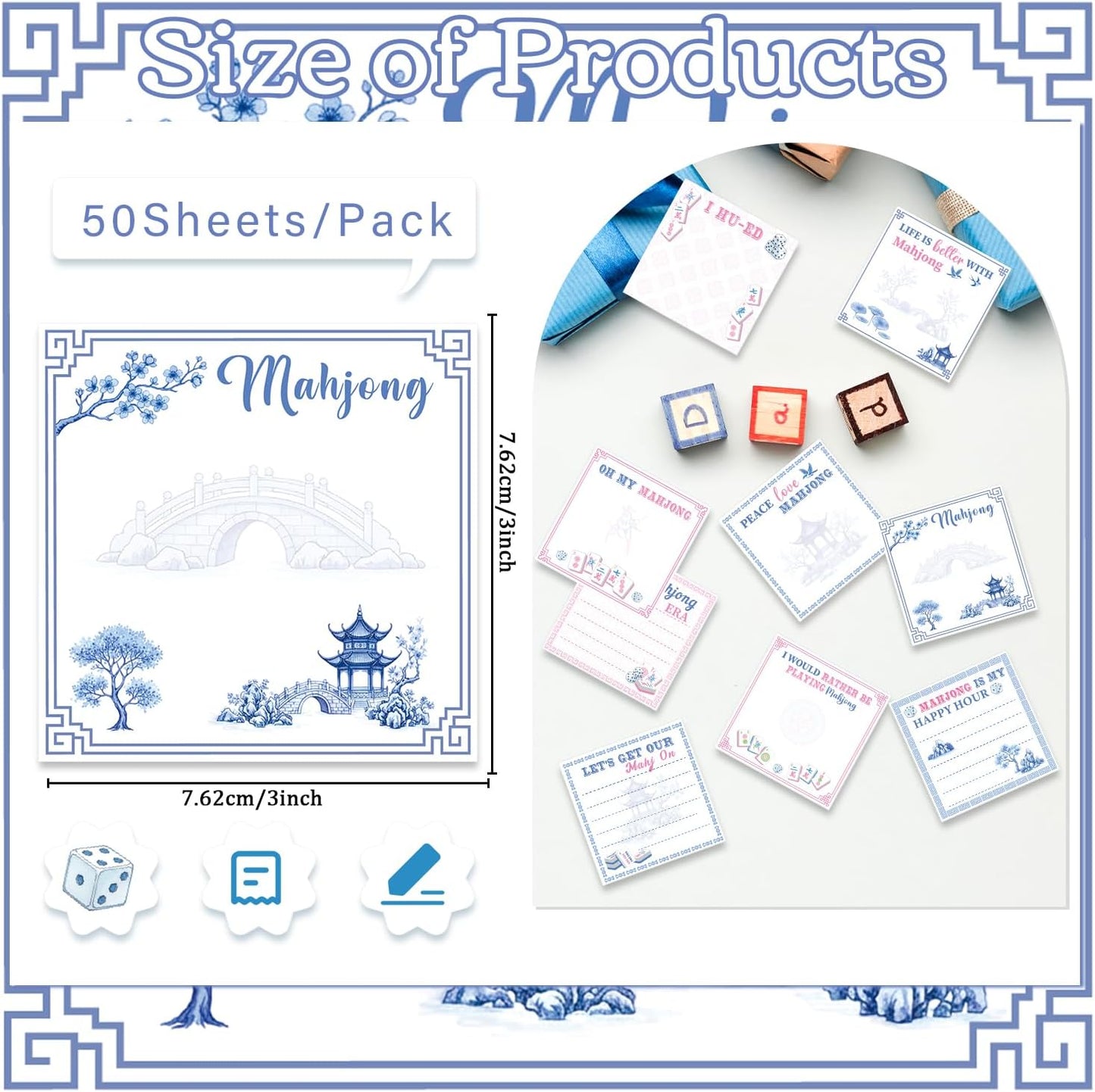 Inspirational Sticky Notes Gifts - 9 Pack Funny Positive Quotes Notepads 3x3 Inches, Fun Motivational Self-Adhesive Memo Pads Office Study Supplies for Friends Coworkers (450 Sheets)
