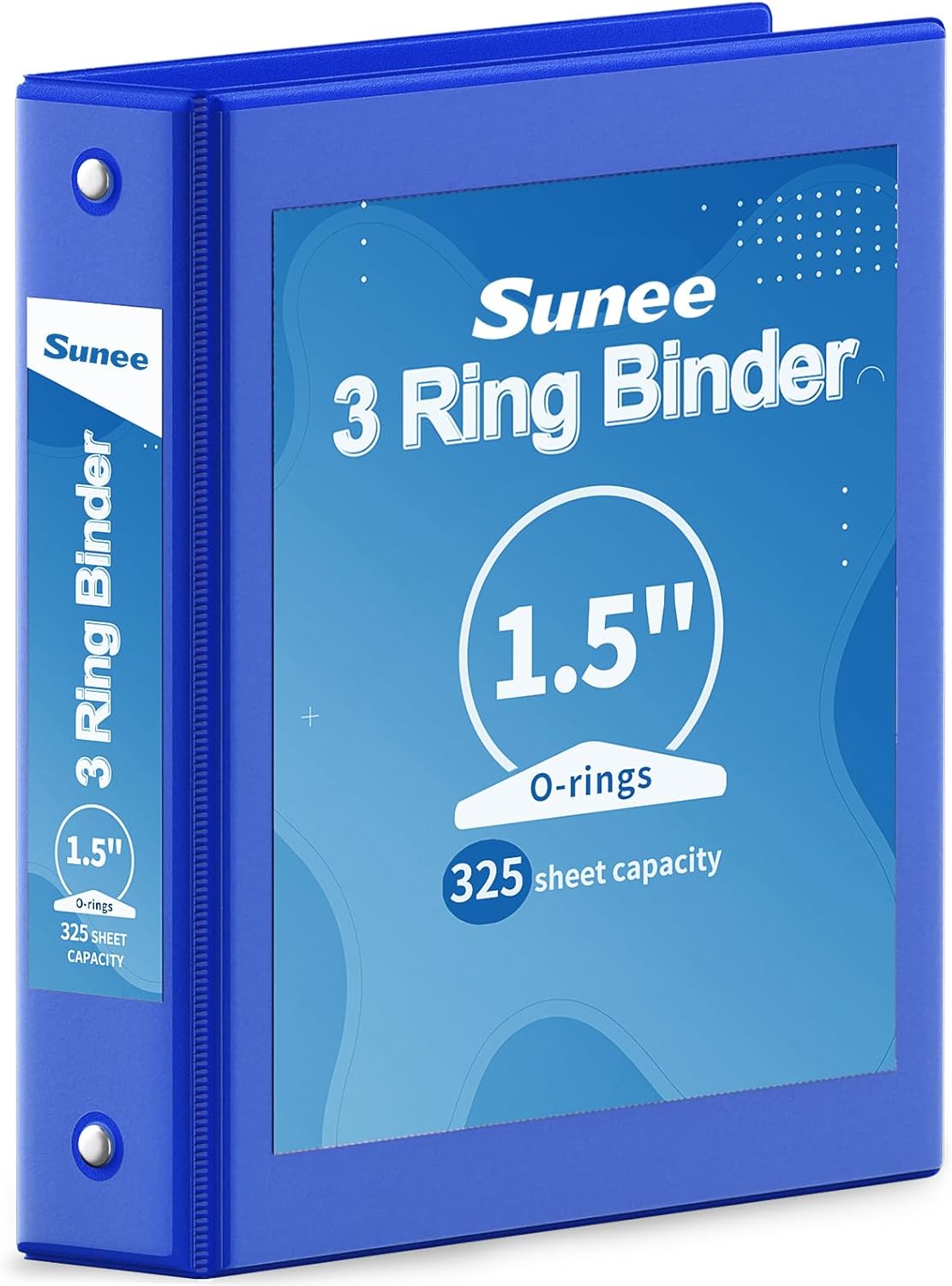SUNEE 3 Ring Binder 3 Inch 1 Pack, Clear View Binder Three Ring PVC-Free (Fit 8.5x11 Inches) for School or Office Supplies, Pink