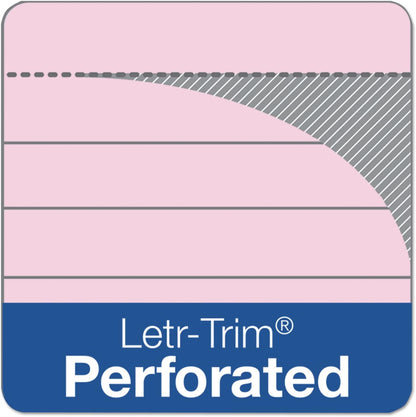TOPS Prism+ Writing Pads, 5x 8, Perforated, Jr. Legal Ruled, Narrow 1/4 Spacing, Orchid, 50 Sheets, 12 Pack (63040)