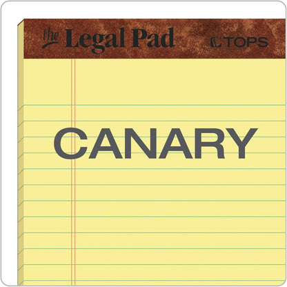 TOPS 5 x 8 Legal Pads, 12 Pack, The Legal Pad Brand, Narrow Ruled, Yellow Paper, 50 Sheets Per Writing Pad, Made in the USA (7501)