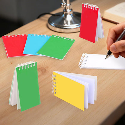 Hooqict 24 Pack Small Pocket Notebook Mini Notebooks Bulk Small Spiral Notepads with 8 Colors, Memo Note Pads for Kids, Work, Office, School, 3.9 x 2.4 Inches
