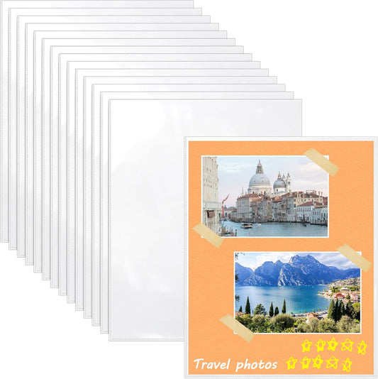 VOKOY 100 Pack No Holes Sheet Protectors,8.5" x 11", Letter Size Heavy Duty Clear View Page Protectors Without Holes,Top Loading Clear Paper Sleeves Document Artwork Protectors