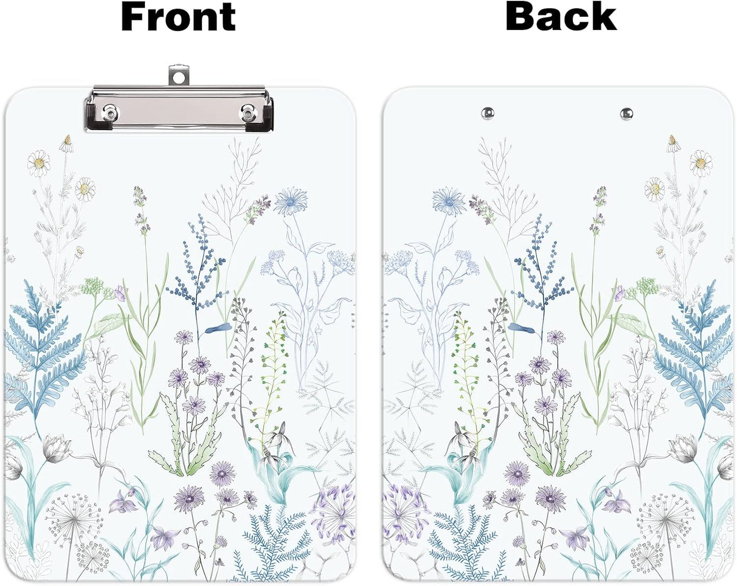 Hongri Plastic Cute Clipboard, Letter Size for Students, Teacher, Woman and Kids, Low Profile Clip, Decorative Pattern, Size 9 x 12.5 in, Dream Marble