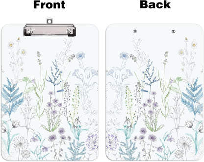 Hongri Plastic Cute Clipboard, Letter Size for Students, Teacher, Woman and Kids, Low Profile Clip, Decorative Pattern, Size 9 x 12.5 in, Dream Marble