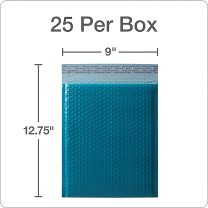 Quality Park Bubble Mailers, 8.5 x 11 Shipping Envelopes, Water Resistant White Poly Padded Envelopes, Redi-Strip Peel Off Closure, 25/Box (QUA85859)