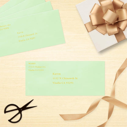 50 Pack #10 Business Envelopes, Sage Green Standard Envelopes Self Seal, Letter Size Mailing Envelopes for Checks Letters Invoices Statements Birthday Graduation Wedding, 4 1/8 x 9 1/2 Inch