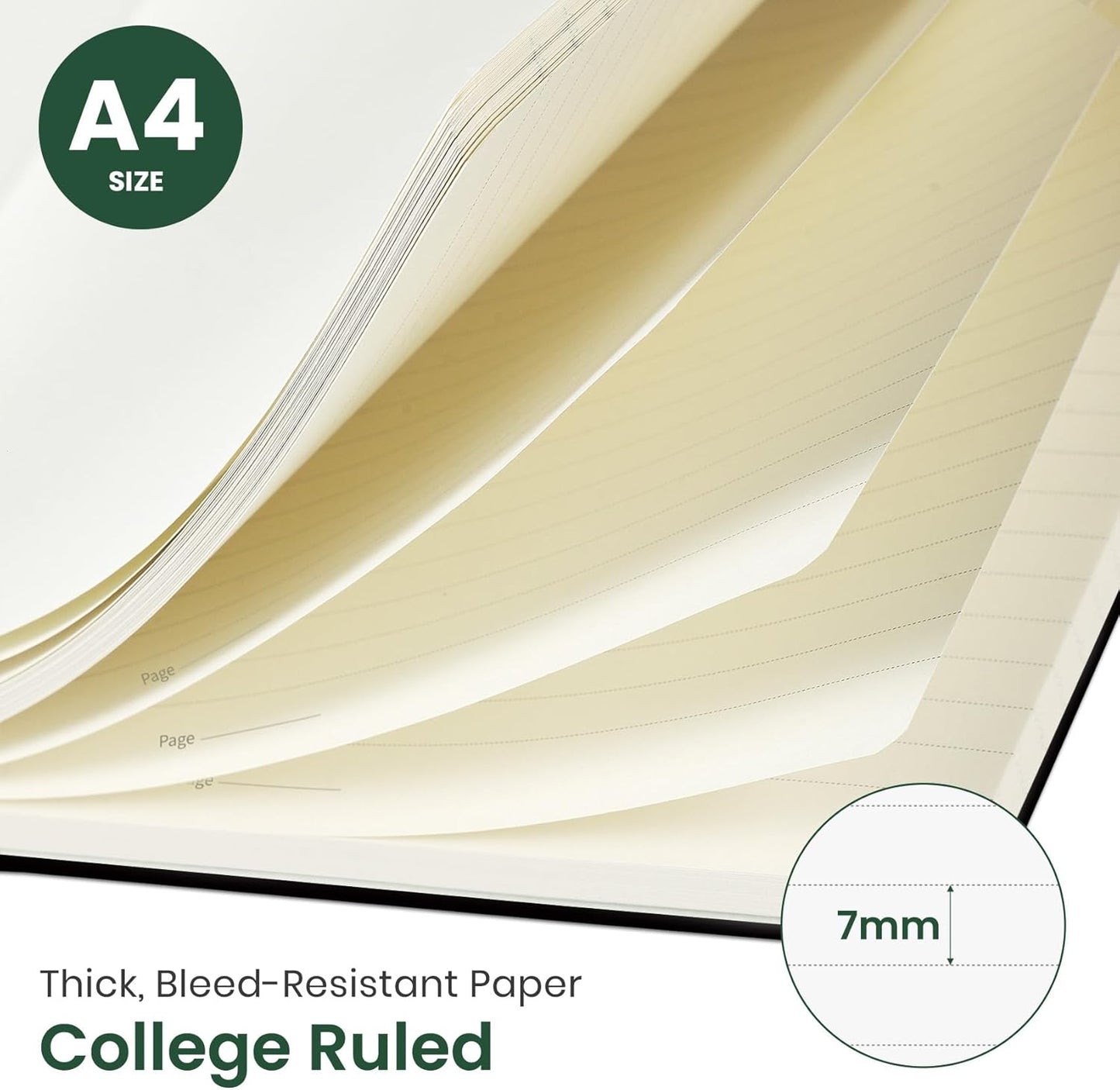 Taja Large Spiral Lined Journal for Women, 8.5" x 11" Notebooks for Work Collge Ruled, A4 Aesthetic Cute Journaling Notebooks for Writing, Plastic Cover, Celestial