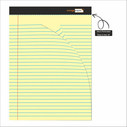 Legal Pads – 8.5” x 11”, Perforated, 50 Sheets per Pad – Pack of 6, Yellow Paper, Smooth Writing (Pack of 6)