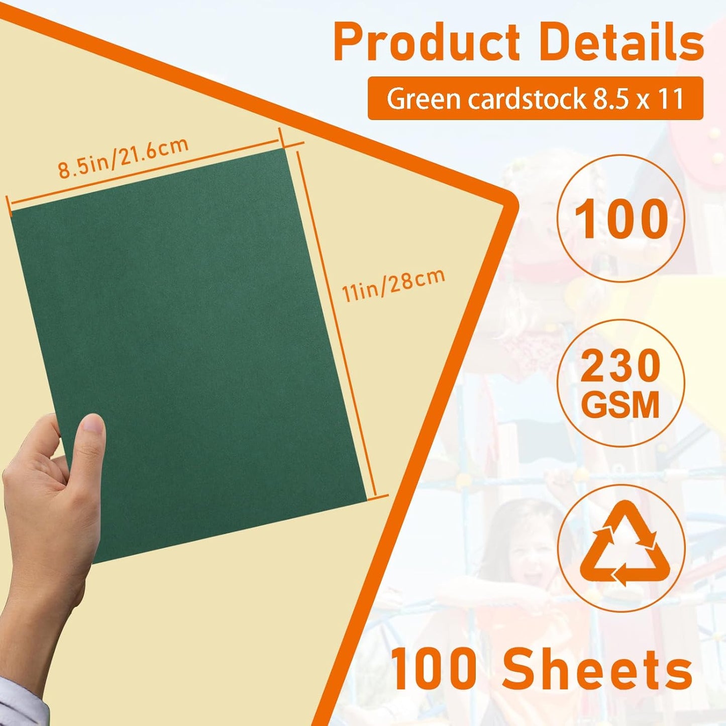 Guakicae 32 Sheets Cream Cardstock 8.5 x 11 Off White Paper, 80lb Thick Ivory Paper Card Stock for DIY Card Making, Wedding Invitations, Thank You Cards, Business Cards, Menus