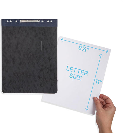 25 Blue Summit Supplies Report Covers with Sliding Bar Fastener - Black Pressboard Report Covers, Letter Size, Durable 2'' Capacity Business Report Covers