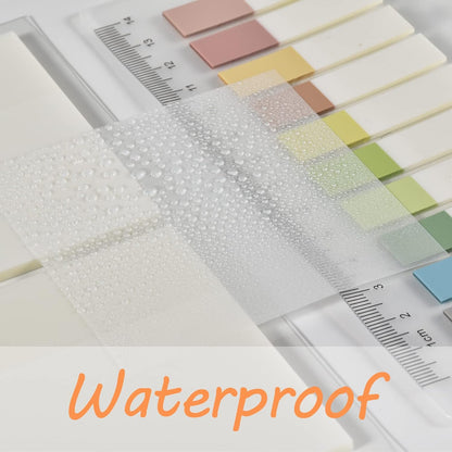 BAYTORY 700 Sheets Transparent Sticky Notes, Clear Waterproof 3 x 3 inch See Through Memo Pad, Self-Adhesive Translucent Writable Index Tabs for Annotating Books, Office & School Study Supplies