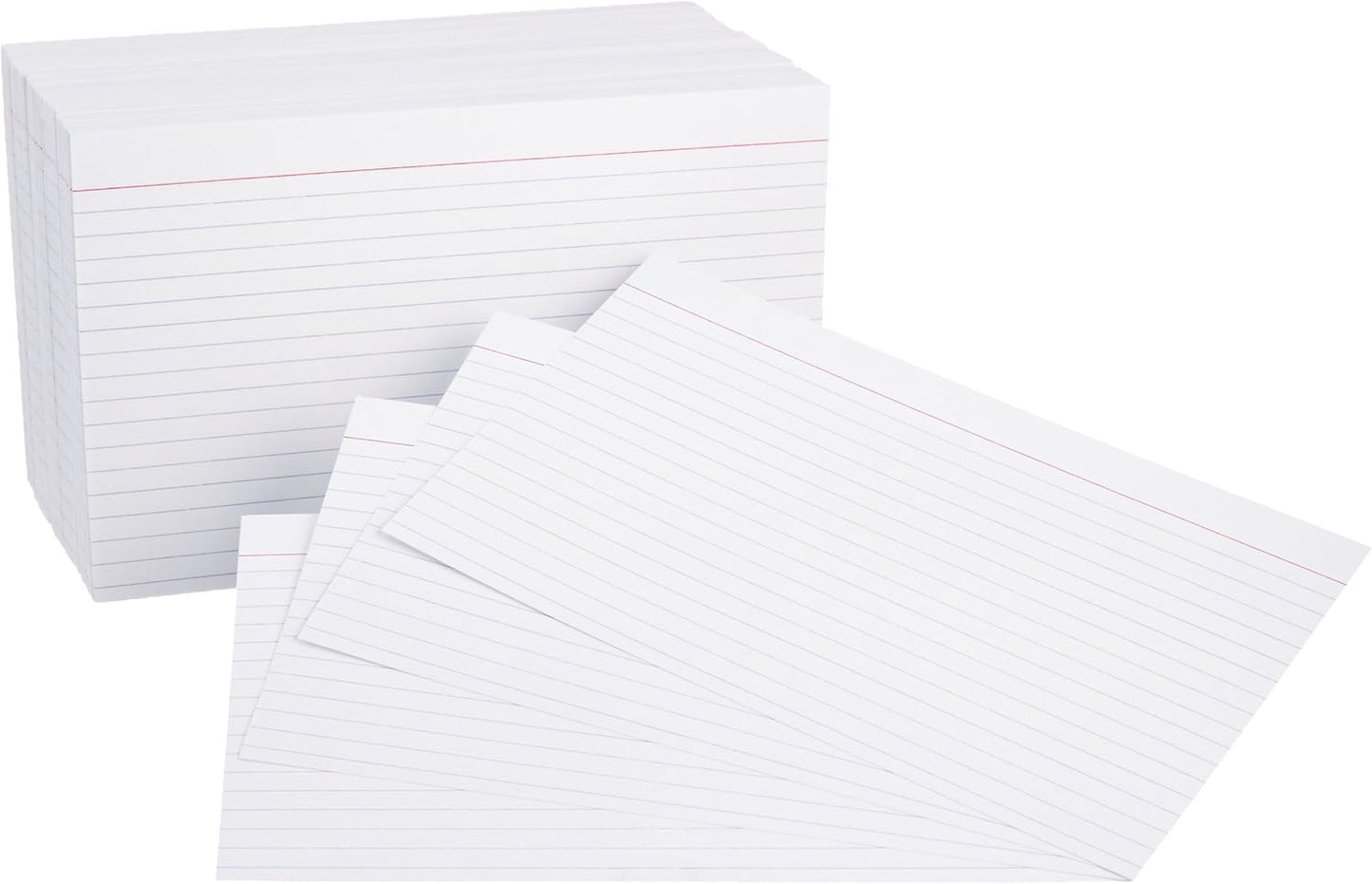 Amazon Basics Ruled Lined Index Cards for Study, Notes and Recipes, White, 3" x 5", 1,000 Count (10 Pack of 100)